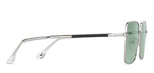 Silver Hexagonal Full Rim Unisex Sunglasses by John Jacobs-147920