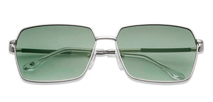 Silver Hexagonal Full Rim Unisex Sunglasses by John Jacobs-147920