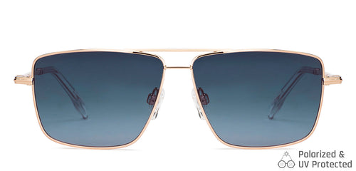 Gold Square Full Rim Unisex Sunglasses by John Jacobs-147921