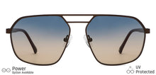 Load image into Gallery viewer, Brown Aviator Full Rim Unisex Sunglasses by John Jacobs-147262