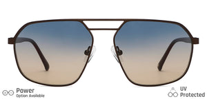 Brown Aviator Full Rim Unisex Sunglasses by John Jacobs-147262