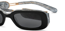 Load image into Gallery viewer, Black Rectangle Full Rim Women Sunglasses by John Jacobs-209439