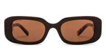 Load image into Gallery viewer, Brown Rectangle Full Rim Women Sunglasses by John Jacobs-209442
