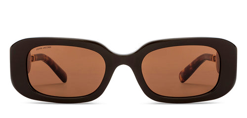 Brown Rectangle Full Rim Women Sunglasses by John Jacobs-209442
