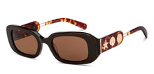 Load image into Gallery viewer, Brown Rectangle Full Rim Women Sunglasses by John Jacobs-209442