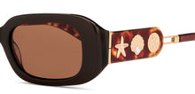 Load image into Gallery viewer, Brown Rectangle Full Rim Women Sunglasses by John Jacobs-209442