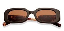 Load image into Gallery viewer, Brown Rectangle Full Rim Women Sunglasses by John Jacobs-209442