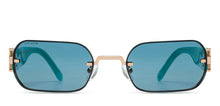 Load image into Gallery viewer, Gold Rectangle Full Rim Unisex Sunglasses by John Jacobs-209447