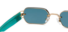 Load image into Gallery viewer, Gold Rectangle Full Rim Unisex Sunglasses by John Jacobs-209447