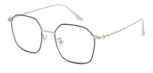 Load image into Gallery viewer, Silver Hexagonal Full Rim Unisex Eyeglasses by John Jacobs-143152
