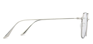 Silver Hexagonal Full Rim Unisex Eyeglasses by John Jacobs-143152