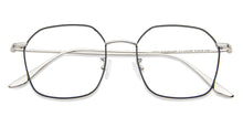 Load image into Gallery viewer, Silver Hexagonal Full Rim Unisex Eyeglasses by John Jacobs-143152