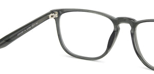 Grey Wayfarer Full Rim Medium Unisex Eyeglasses by John Jacobs-143309