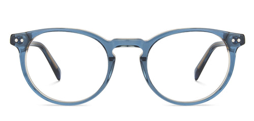 Blue Round Full Rim Unisex Eyeglasses by John Jacobs-143312