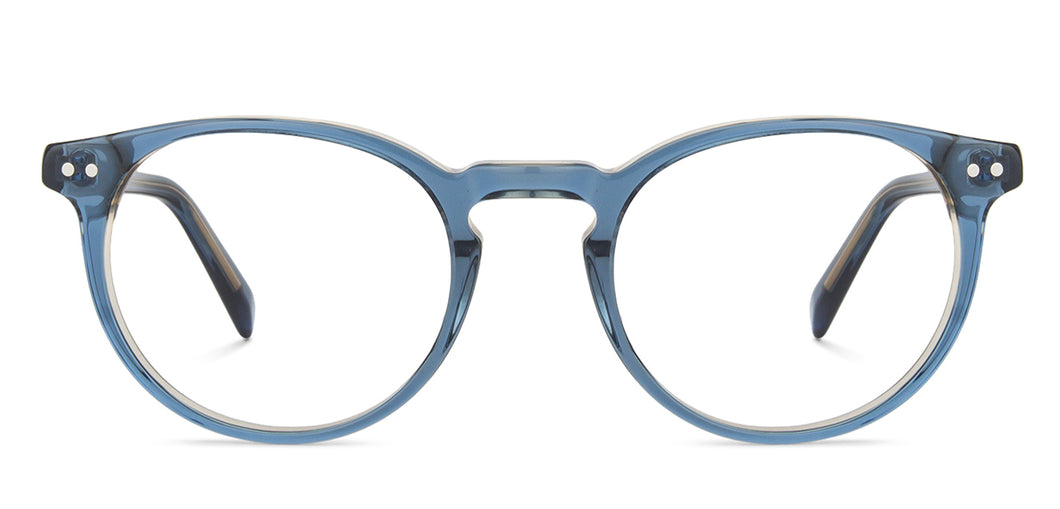 Blue Round Full Rim Unisex Eyeglasses by John Jacobs-143312