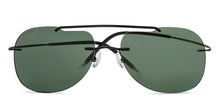 Load image into Gallery viewer, Black Aviator Rimless Unisex Sunglasses by John Jacobs-207021