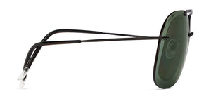 Black Aviator Rimless Unisex Sunglasses by John Jacobs-207021