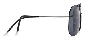 Gunmetal Aviator Rimless Unisex Sunglasses by John Jacobs-207023