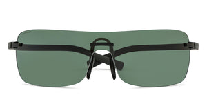 Black Square Rimless Unisex Sunglasses by John Jacobs-207025