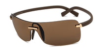 Load image into Gallery viewer, Gold Square Rimless Unisex Sunglasses by John Jacobs-207026