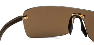 Gold Square Rimless Unisex Sunglasses by John Jacobs-207026
