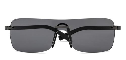 Gunmetal Square Rimless Unisex Sunglasses by John Jacobs-207027