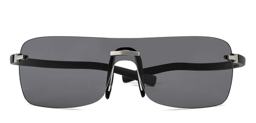 Silver Square Rimless Unisex Sunglasses by John Jacobs-207028