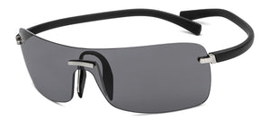 Silver Square Rimless Unisex Sunglasses by John Jacobs-207028