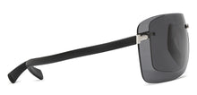 Load image into Gallery viewer, Silver Square Rimless Unisex Sunglasses by John Jacobs-207028