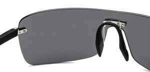 Silver Square Rimless Unisex Sunglasses by John Jacobs-207028