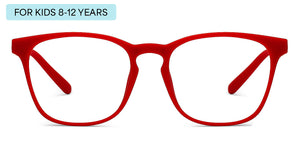 Monza Red Wayfarer Full Rim Kids Eyeglasses by Lenskart Hustlr-204143