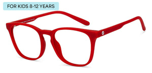 Monza Red Wayfarer Full Rim Kids Eyeglasses by Lenskart Hustlr-204143
