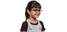 Load image into Gallery viewer, Black Rectangle Full Rim Kids Eyeglasses by Hooper-212013