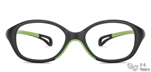 Black Round Full Rim Kid Eyeglasses by Hooper-152977