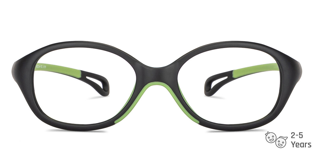 Black Round Full Rim Kid Eyeglasses by Hooper-152977