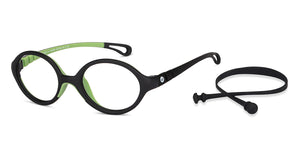 Black Round Full Rim Kid Eyeglasses by Hooper-152980