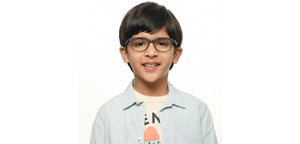 Black Wayfarer Full Rim Kids Eyeglasses by Hooper-213632