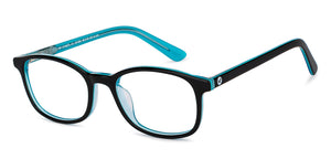 Black Rectangle Full Rim Kid Eyeglasses by Hooper-151282