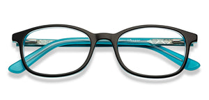 Black Rectangle Full Rim Kid Eyeglasses by Hooper-151282