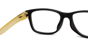 Black Rectangle Full Rim Kids Eyeglasses by Hooper-212025