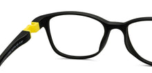 Load image into Gallery viewer, Black Rectangle Full Rim Kids Eyeglasses by Hooper-212032