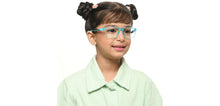 Load image into Gallery viewer, Blue Rectangle Full Rim Kids Eyeglasses by Hooper-213637