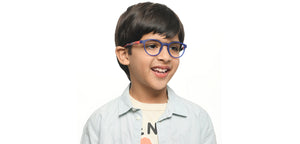 Blue Round Full Rim Kids Eyeglasses by Hooper-213634