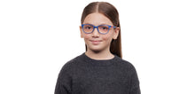 Load image into Gallery viewer, Blue Rectangle Full Rim Kids Eyeglasses by Hooper-212030