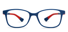 Load image into Gallery viewer, Blue Rectangle Full Rim Kids Eyeglasses by Hooper-212030