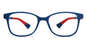 Blue Rectangle Full Rim Kids Eyeglasses by Hooper-212030