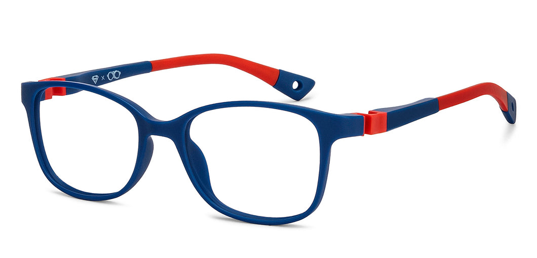 Blue Rectangle Full Rim Kids Eyeglasses by Hooper-212030