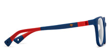 Load image into Gallery viewer, Blue Rectangle Full Rim Kids Eyeglasses by Hooper-212030