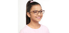 Load image into Gallery viewer, Brown Rectangle Full Rim Kids Eyeglasses by Hooper-201657