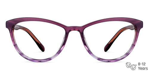 Purple Cat Eye Full Rim Kid Eyeglasses by Hooper-150927